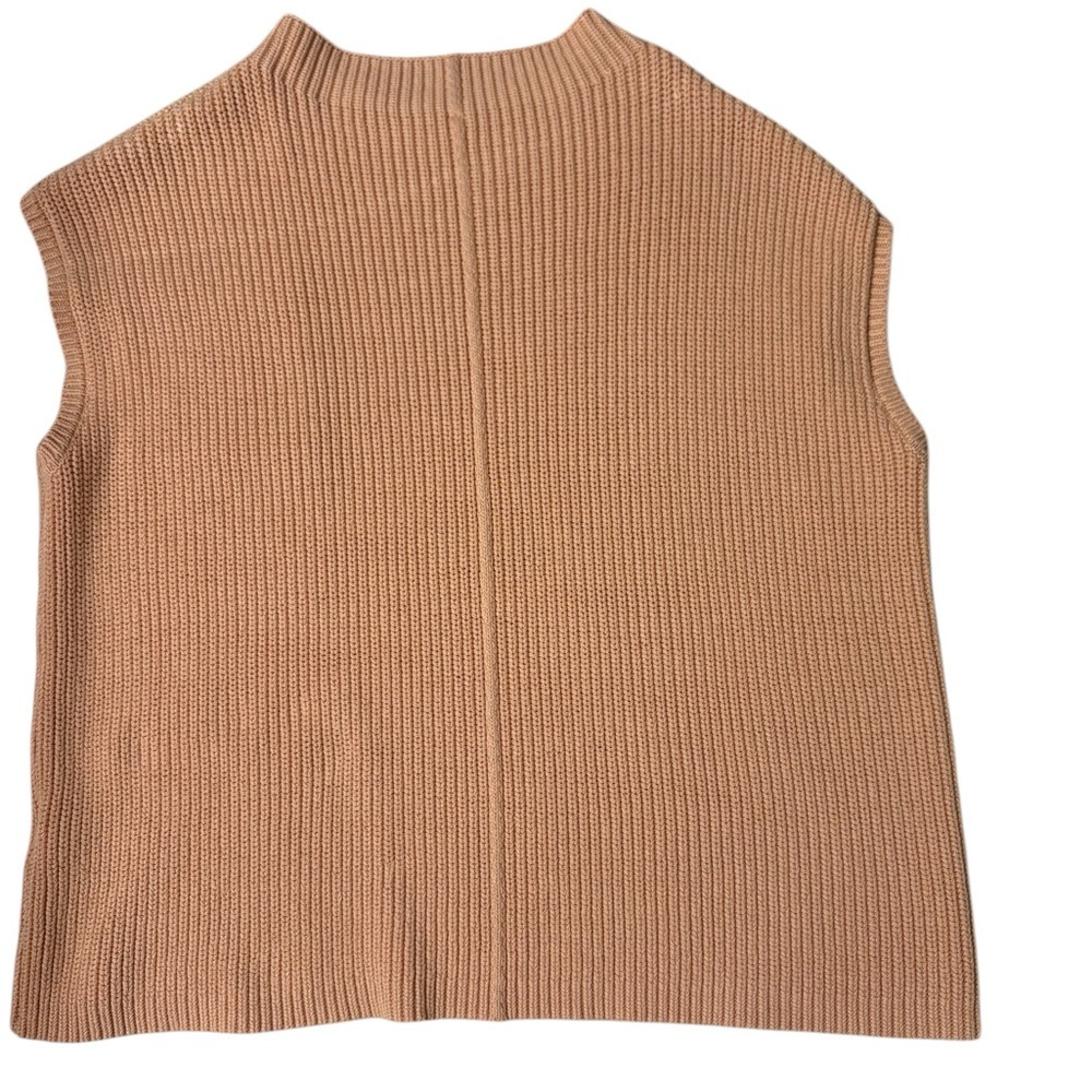 Sleeveless Ribbed Knit Top/Sweater vest with Chest Pocket - blush - Picture 2 of 2